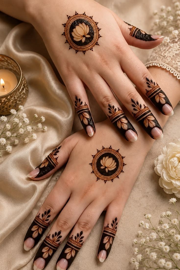 Elegant Minimal Mehendi mehendi design