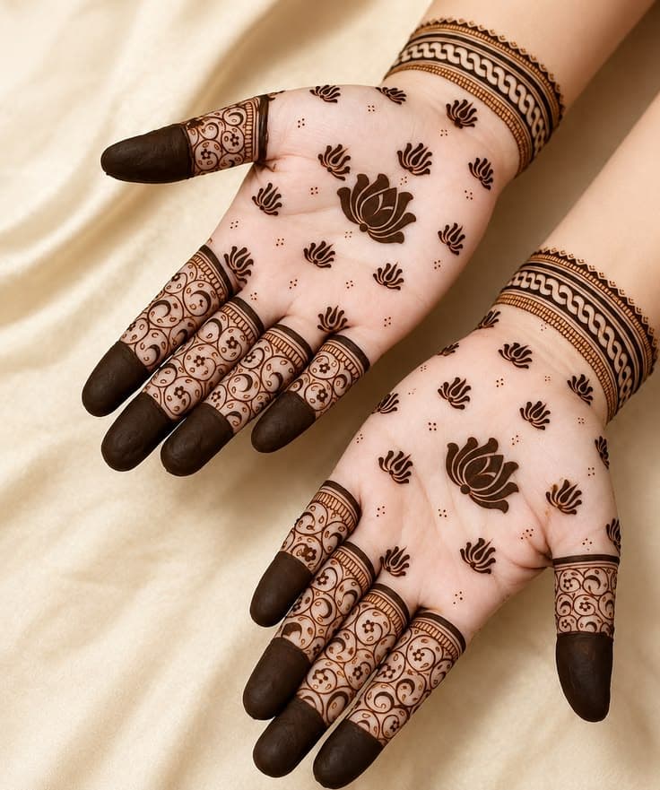 Minimal Floral Mehendi mehendi design