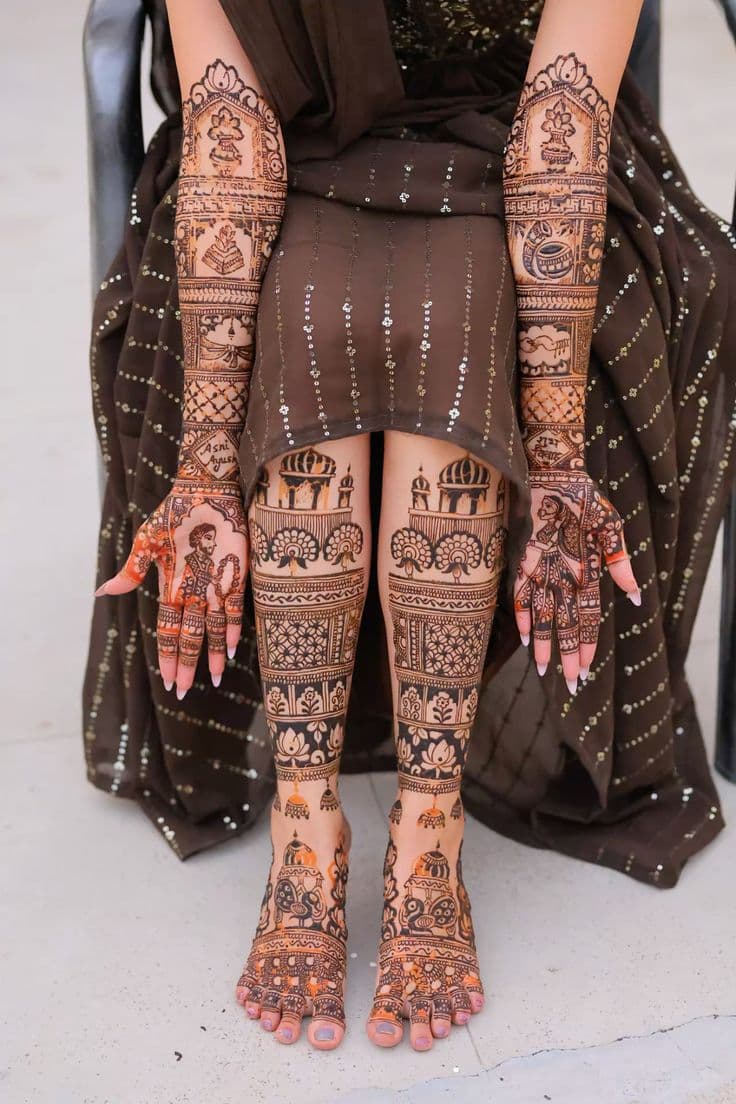 Meher-e-Arab mehendi design