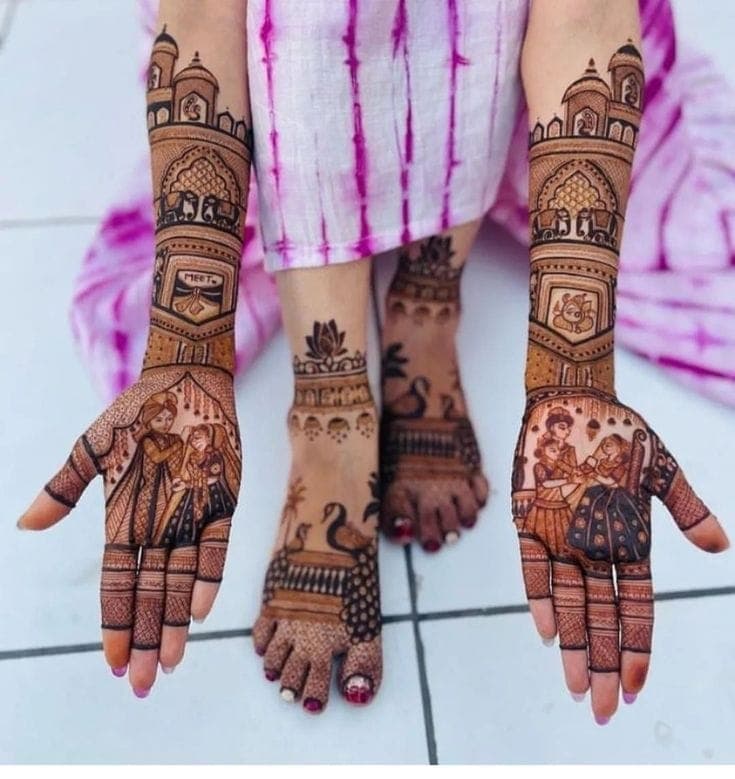 Regal Bride Portrait. mehendi design