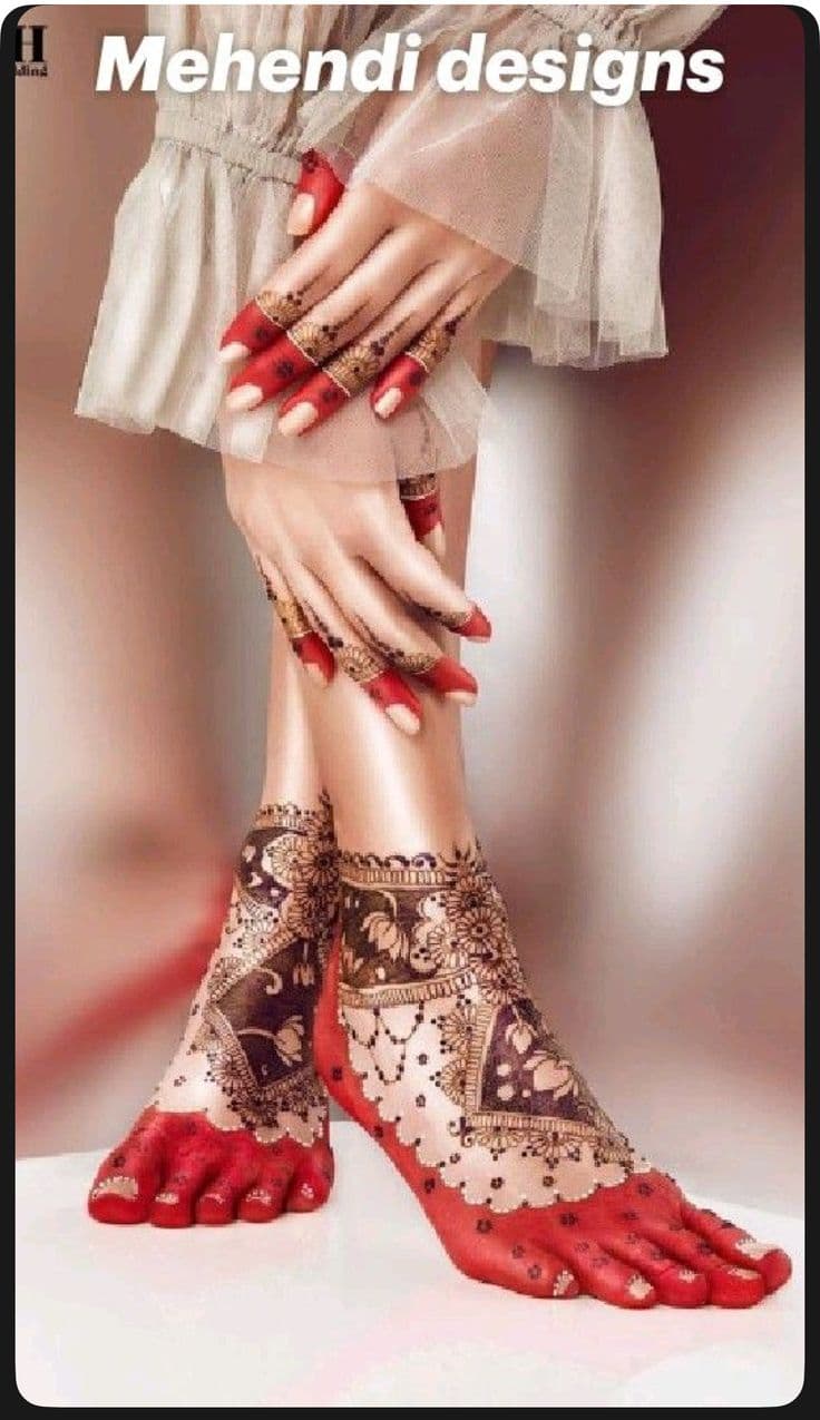 Noor e paayal mehendi design
